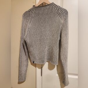 lululemon athletica Black and White Striped Turtleneck Sweater